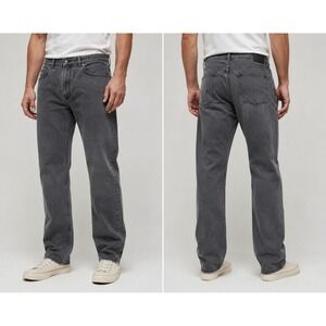 AXIST Mens Gray Wash Straight Leg Jeans 38x29 Relaxed Fit Denim‎ Pants